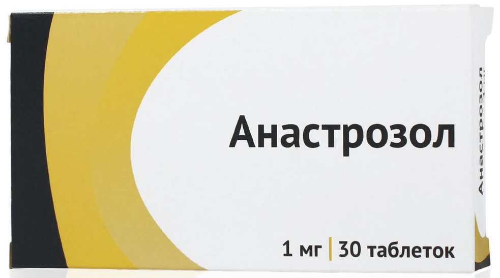Упаковка препарата «Анастрозол» 1 мг, 30 таблеток